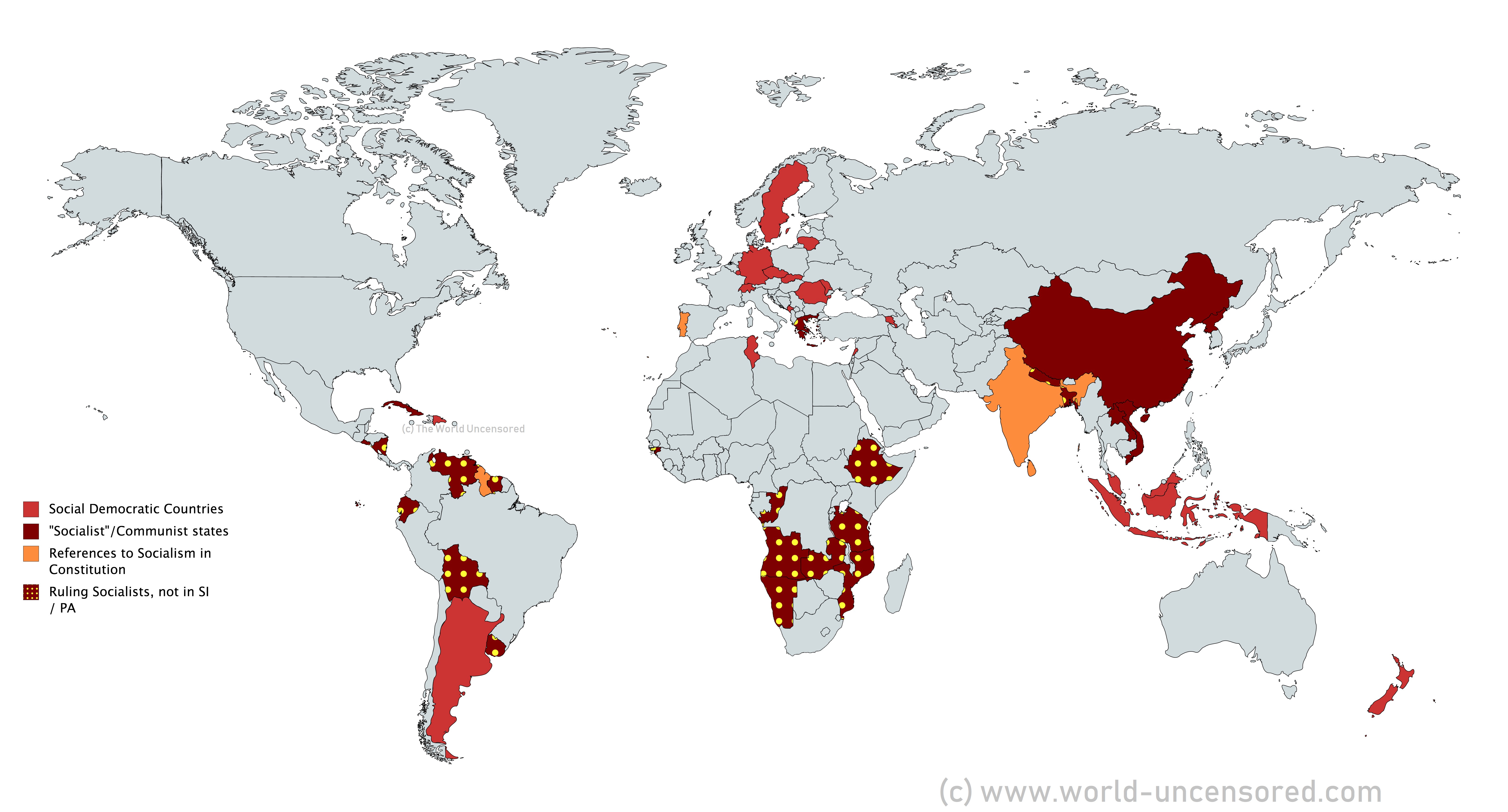 Map Social Democracy Socialism And Communism In 2018 The World 